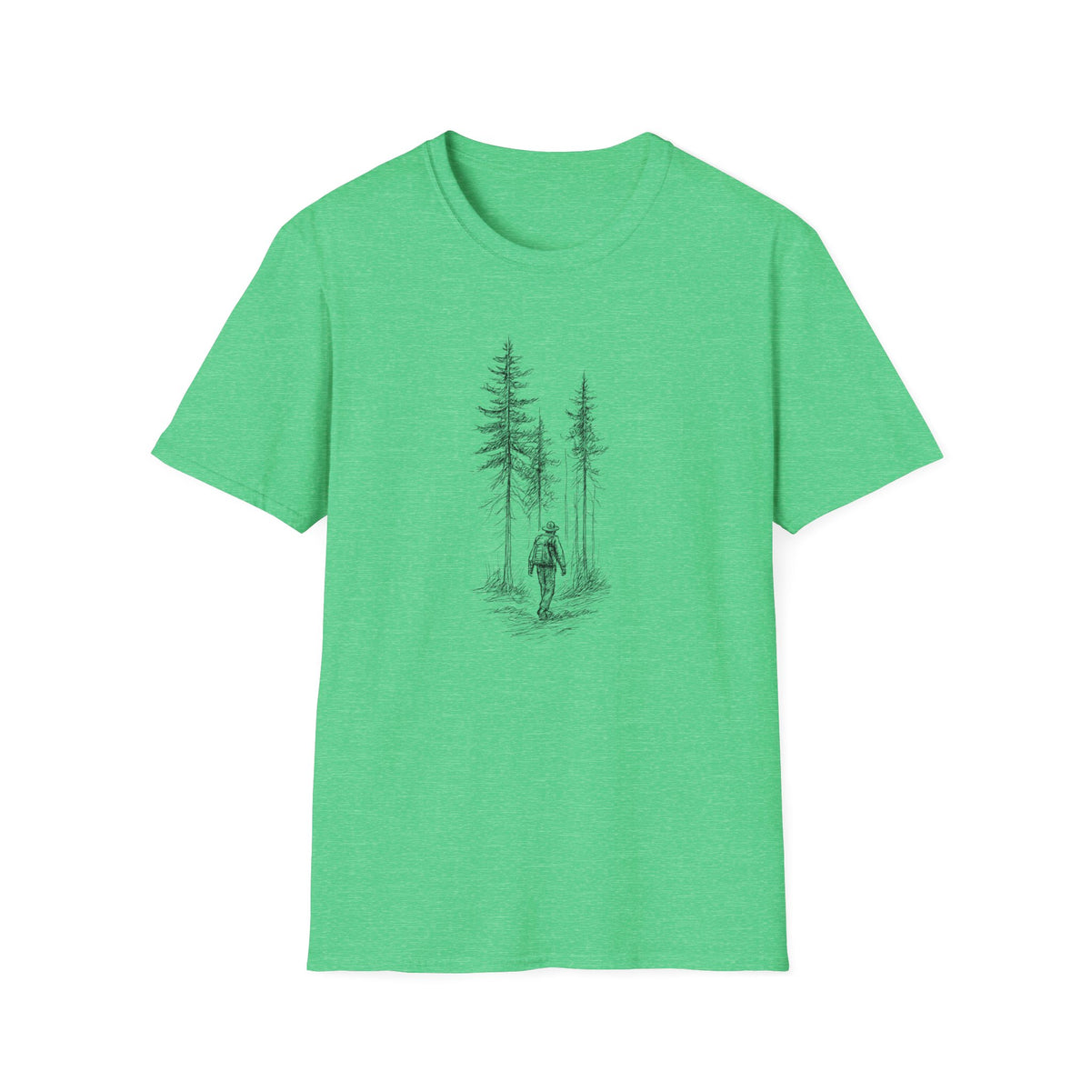 Hiker in Dark Forest T-Shirt